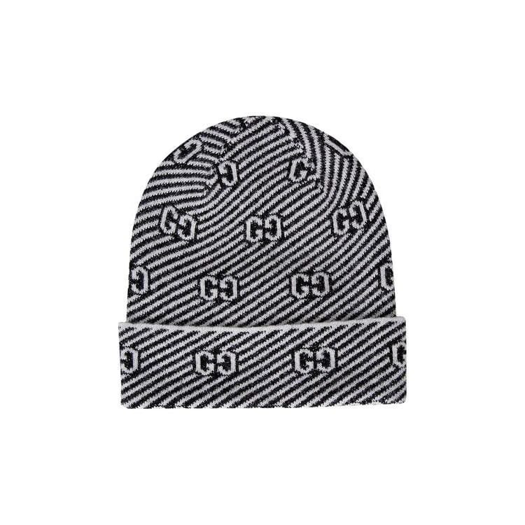 Gucci Diaglux Intarsia Logo Beanie Black/Ivory
