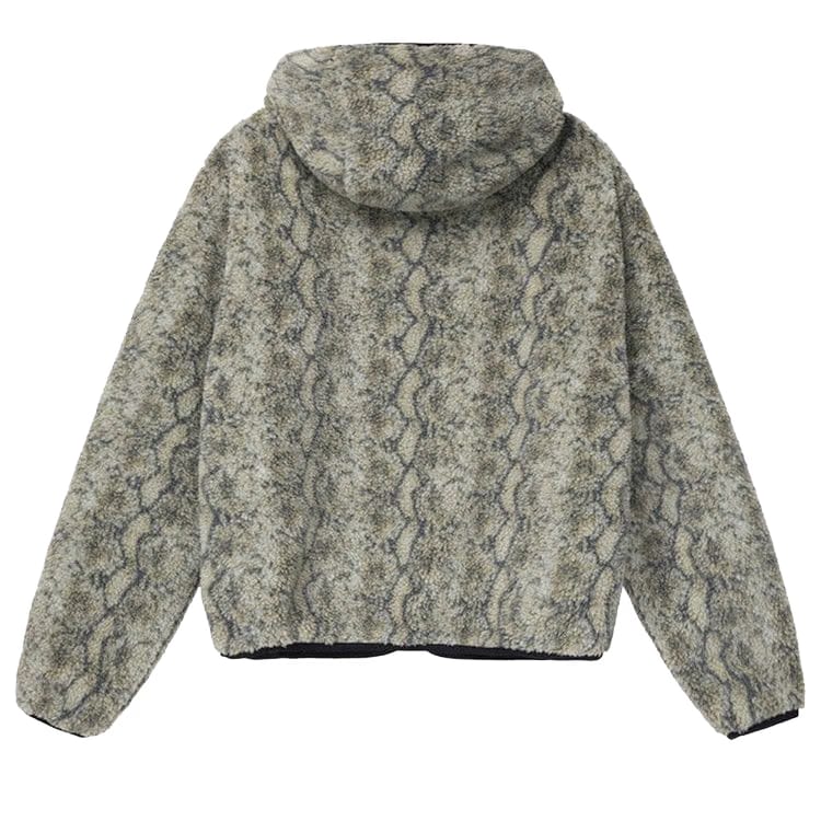 Stussy Snake Jacquard Sherpa Jacket Grey