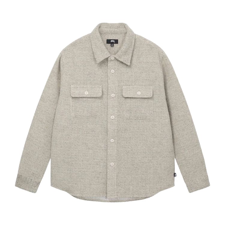Stussy Speckled Wool Cpo Shirt Bone