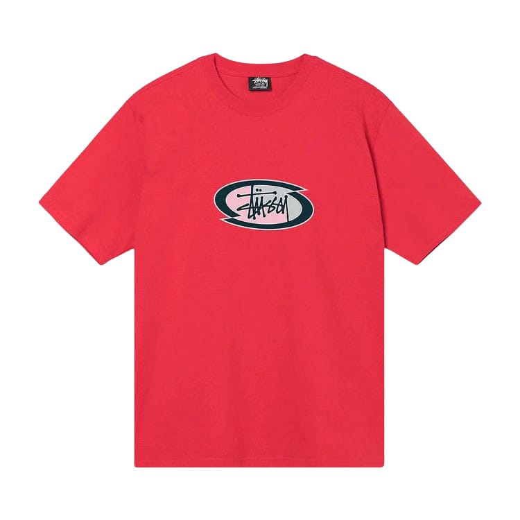 Stussy Split Oval T-Shirt Red