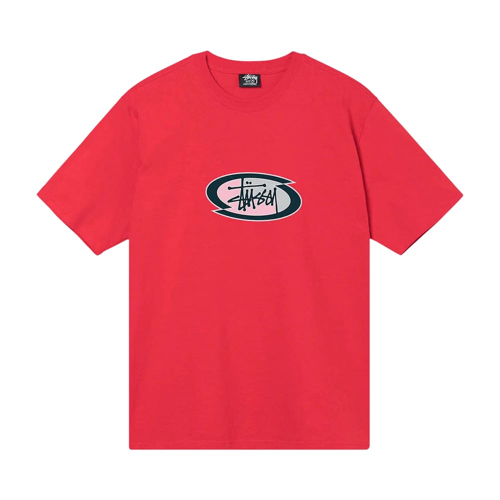 Stussy Split Oval T-Shirt Red