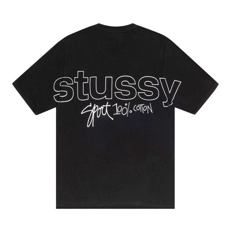 Stussy Sport 100% Pigment Dyed T-Shirt Black