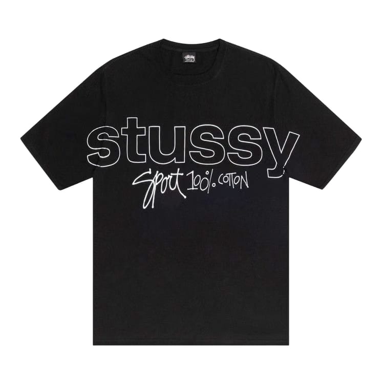 Stussy Sport 100% Pigment Dyed T-Shirt Black