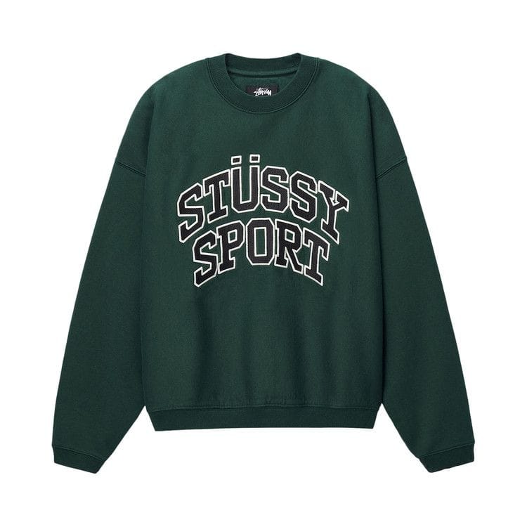 Stussy Sport Relaxed Oversized Crew Pine