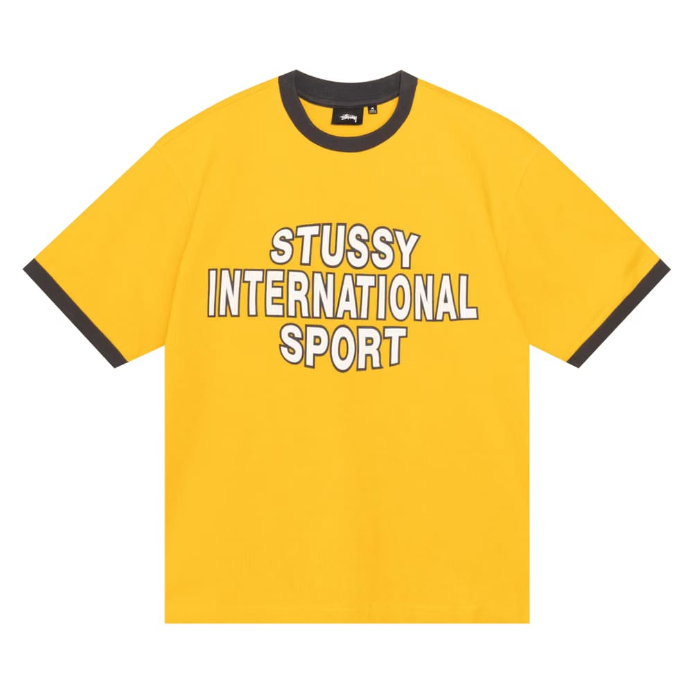 Stussy Sport Ringer T-Shirt Gold