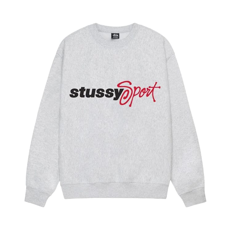 Stussy Sport Script Crew Ash Heather