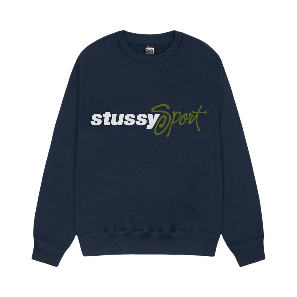 Stussy Sport Script Crew Navy