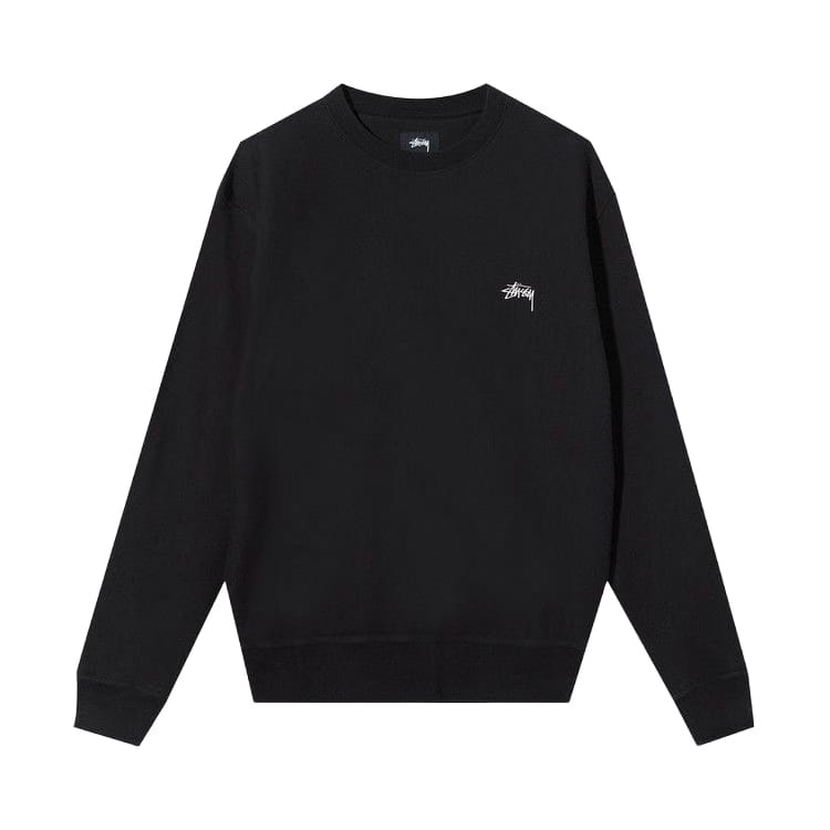 Stussy Stock Logo Crew Black
