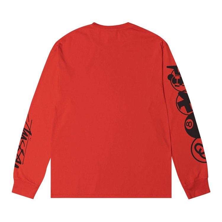 Stussy Stacked Pigment Dyed Long-Sleeve T-Shirt Tomato