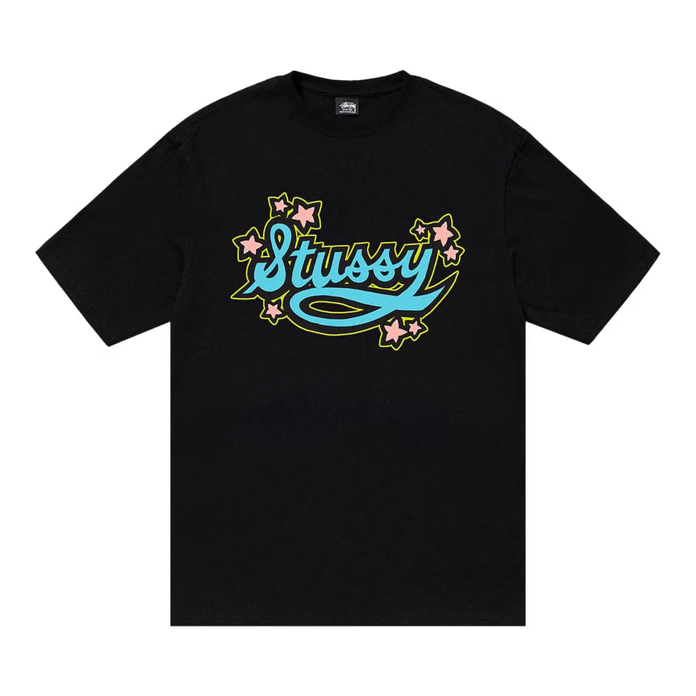 Stussy Star Script T-Shirt Black