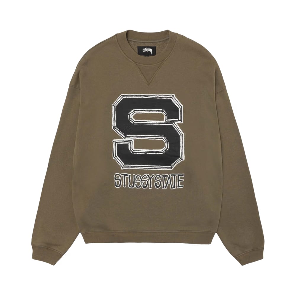 Stussy State Crew Olive