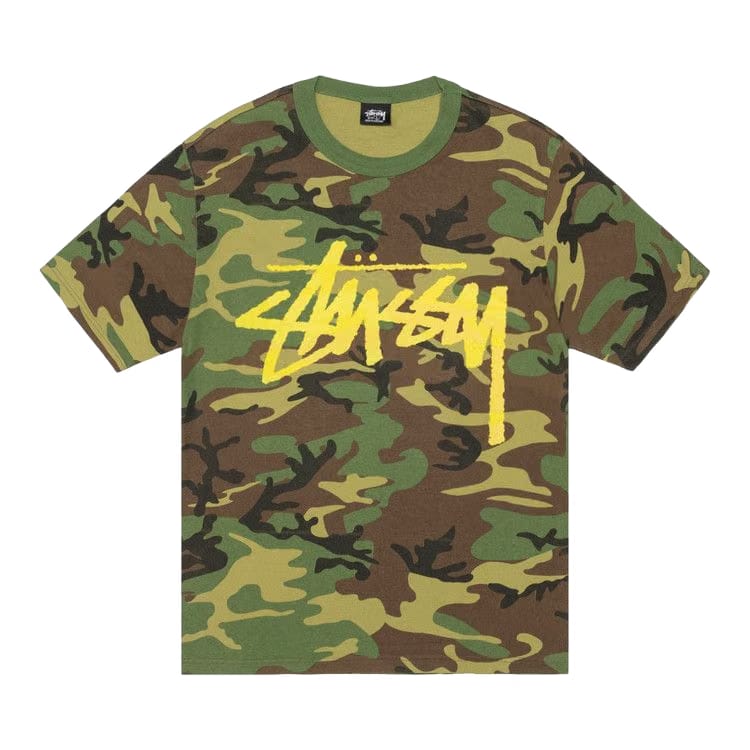 Stussy Stock Camo T-Shirt Camo/Yellow