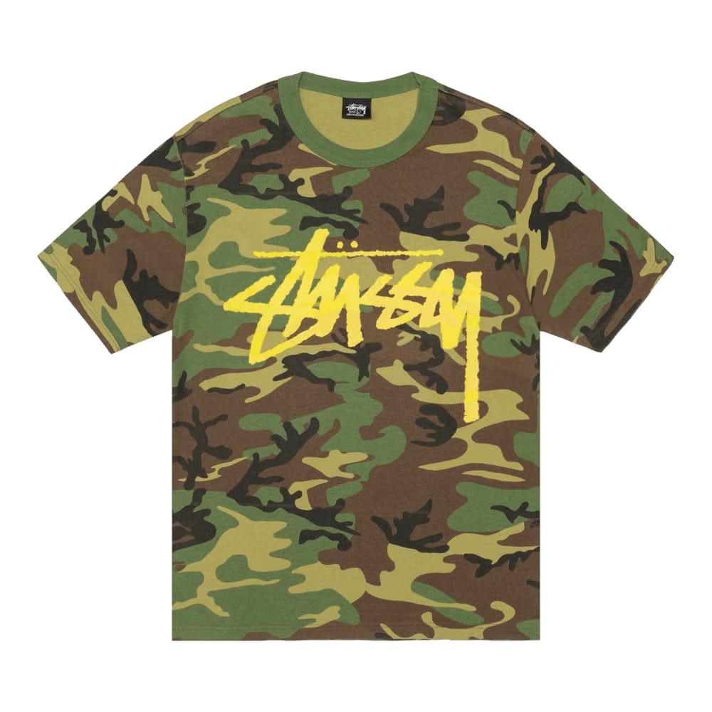 Stussy Stock Camo T-Shirt Camo/Yellow