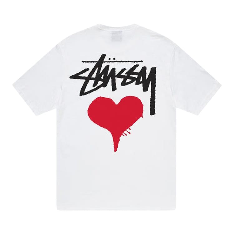 Stussy Stock Heart T-Shirt White
