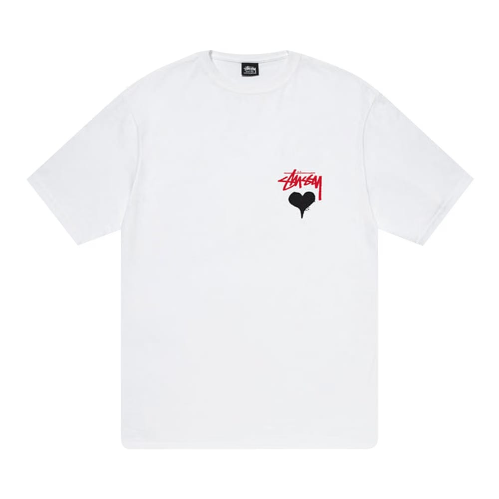 Stussy Stock Heart T-Shirt White