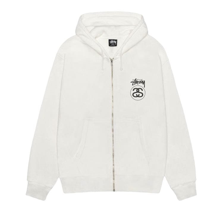 Stussy Stock Link Zip Hoodie Pigment Dyed Natural