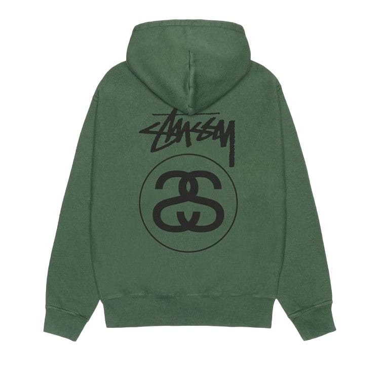 Stussy Stock Link Zip Hoodie Pigment Dyed Pine