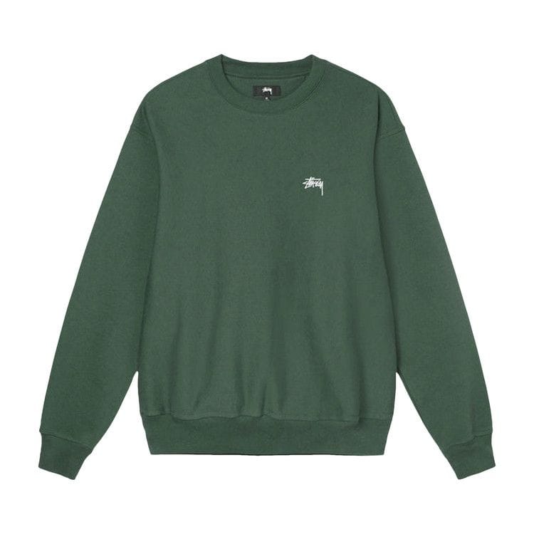 Stussy Stock Logo Crew Forest