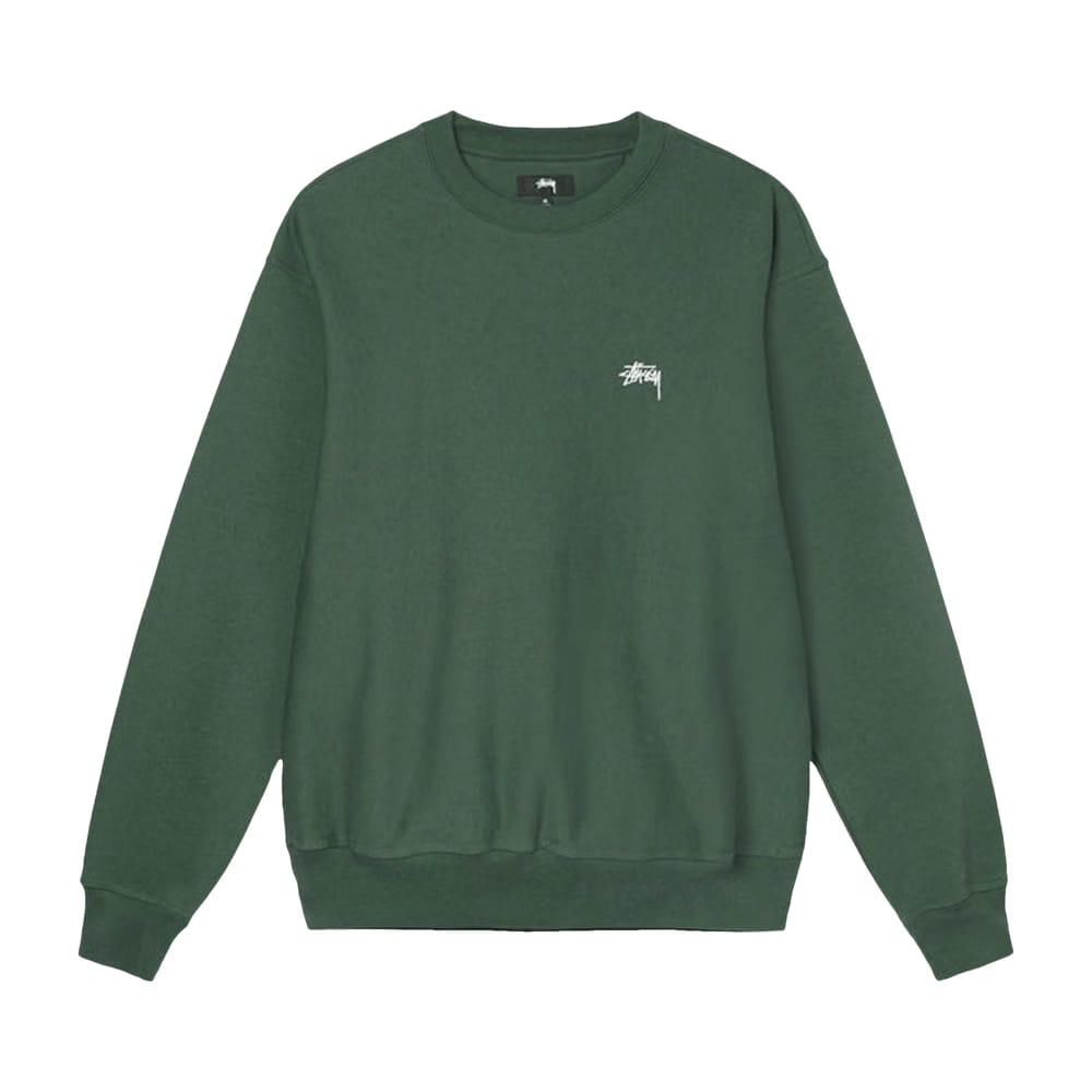 Stussy Stock Logo Crew Forest