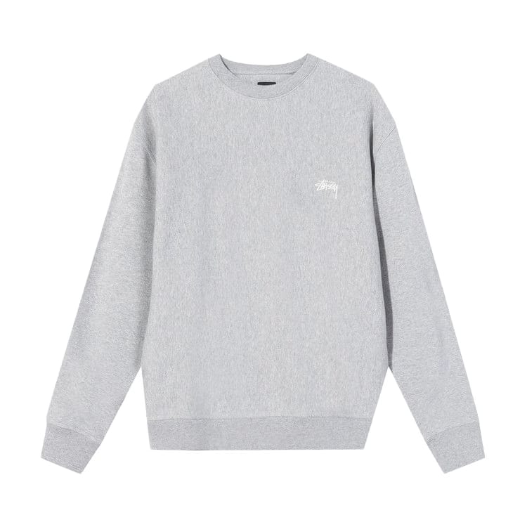 Stussy Stock Logo Crew Grey Heather