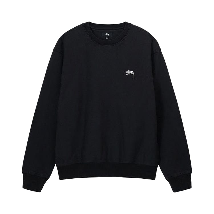 Stussy Stock Logo Crew Washed Black