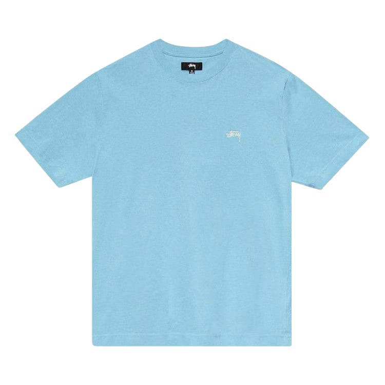 Stussy Stock Logo Shorts-Sleeve Crew Blue