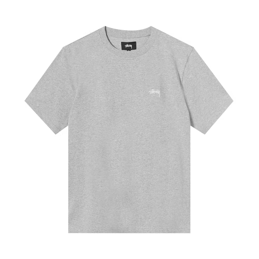 Stussy Stock Logo T-Shirt Grey Heather