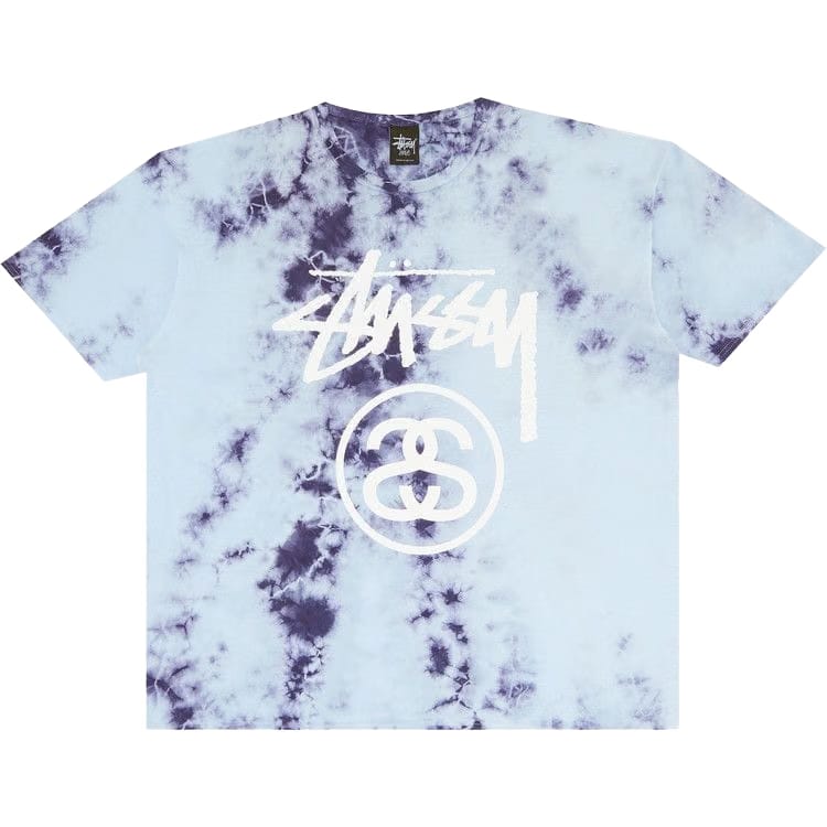 Stussy Storm Stock LNK Tie-Dye T-Shirt Blue