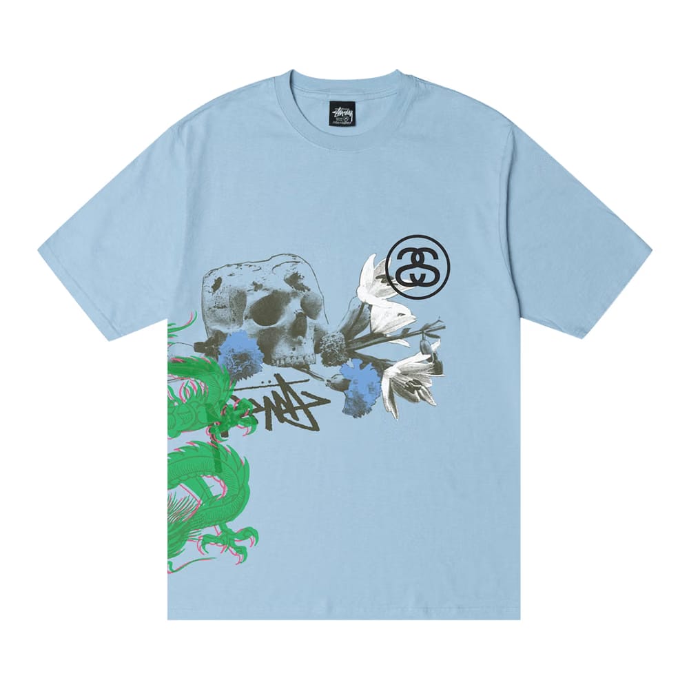Stussy Strike Pigment Dyed T-Shirt Sky Blue