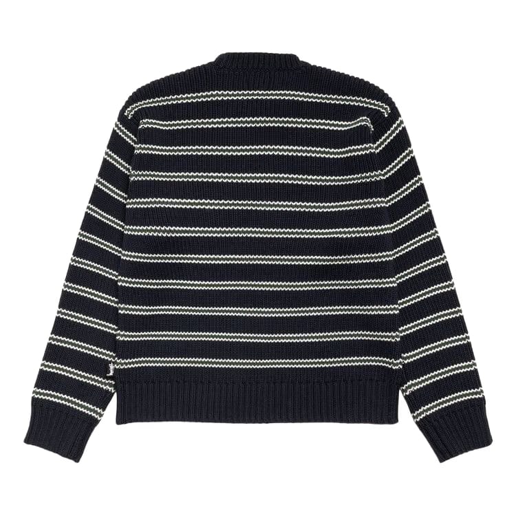 Stussy Stripe Knit Crew Ocean