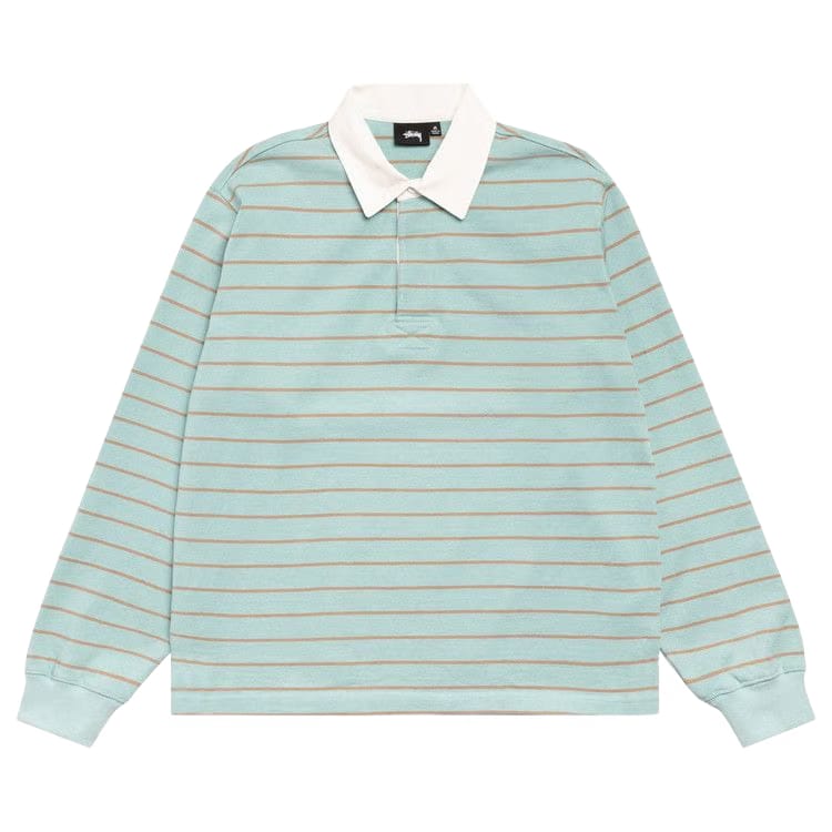 Stussy Striped Rugby Shirt Blue