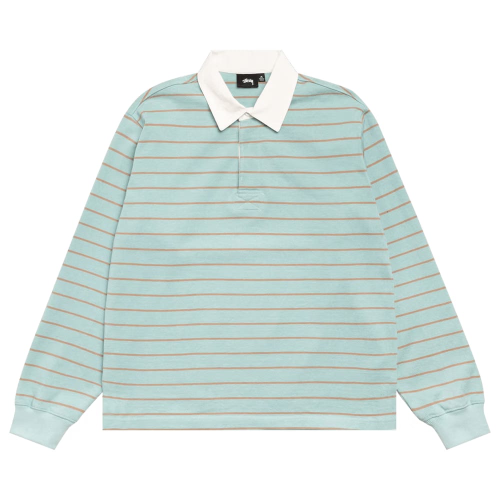 Stussy Striped Rugby Shirt Blue