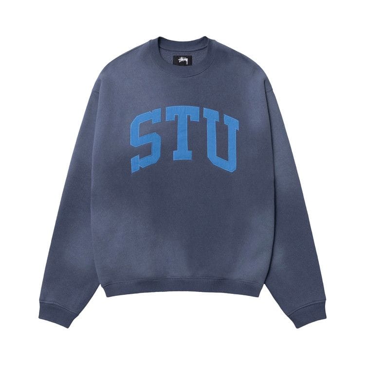 Stussy Stu Appliqué Crew Blue