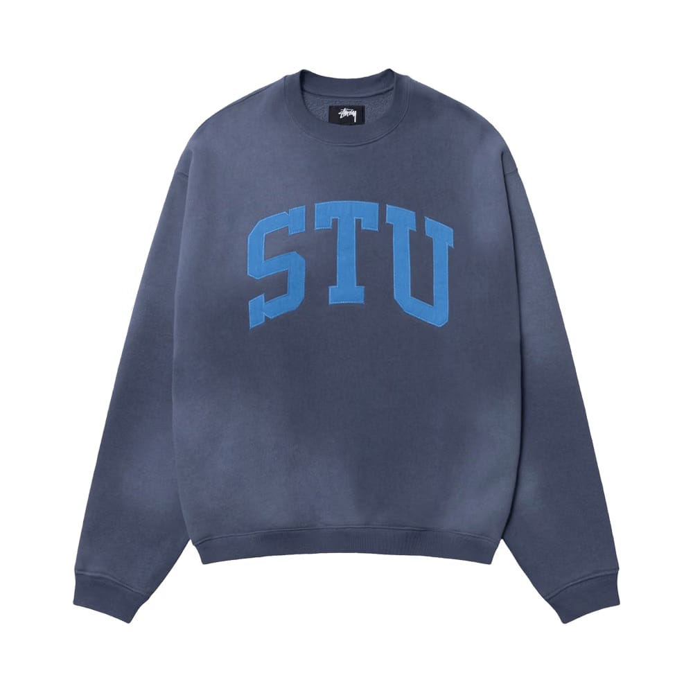 Stussy Stu Appliqué Crew Blue