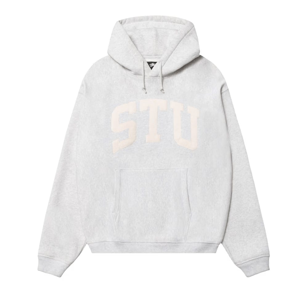 Stussy Stu Appliqué Hoodie Ash Heather