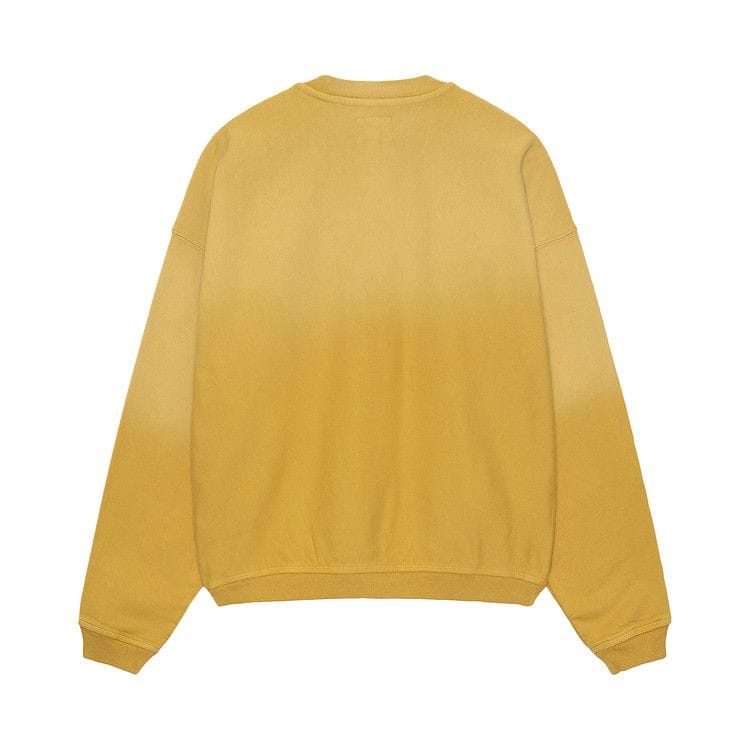 Stussy Sun Faded Oversized Crew Yellow