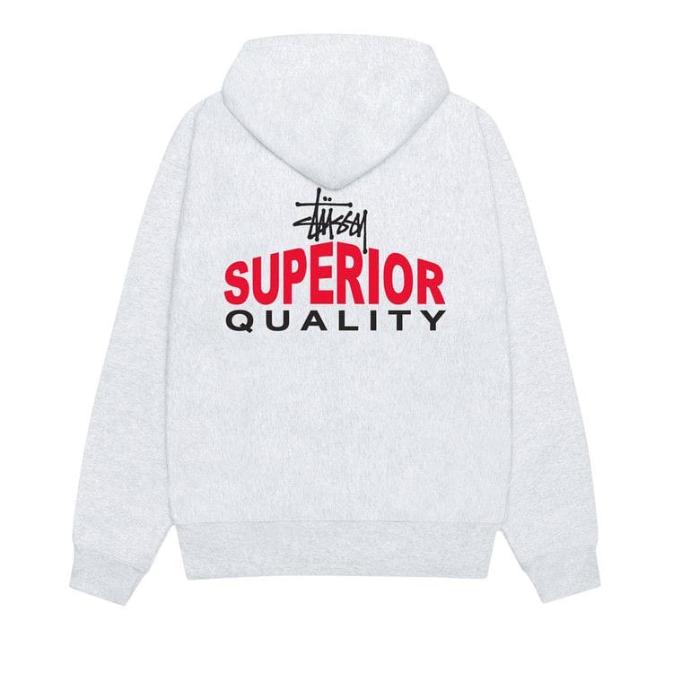 Stussy Superior Quality Zip Hoodie Ash Heather