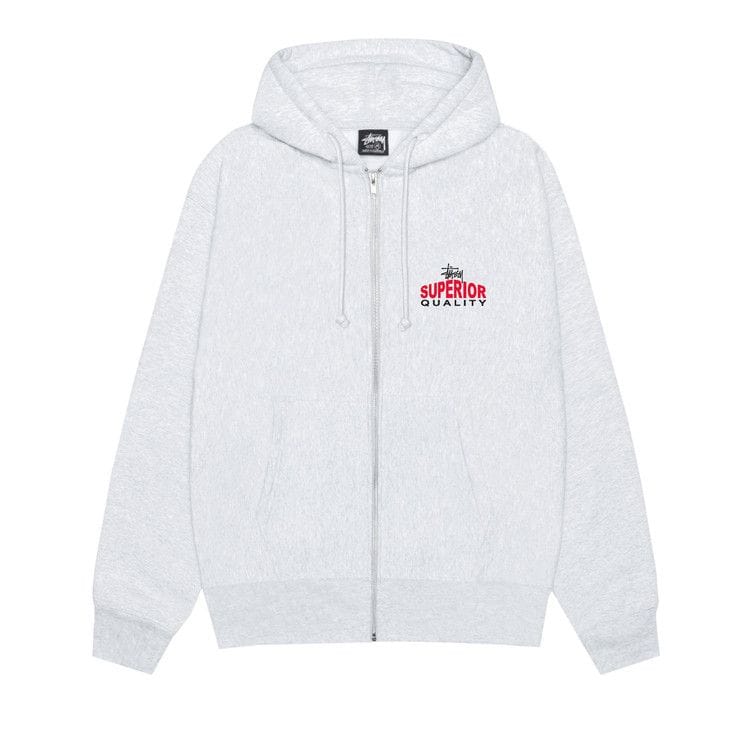 Stussy Superior Quality Zip Hoodie Ash Heather