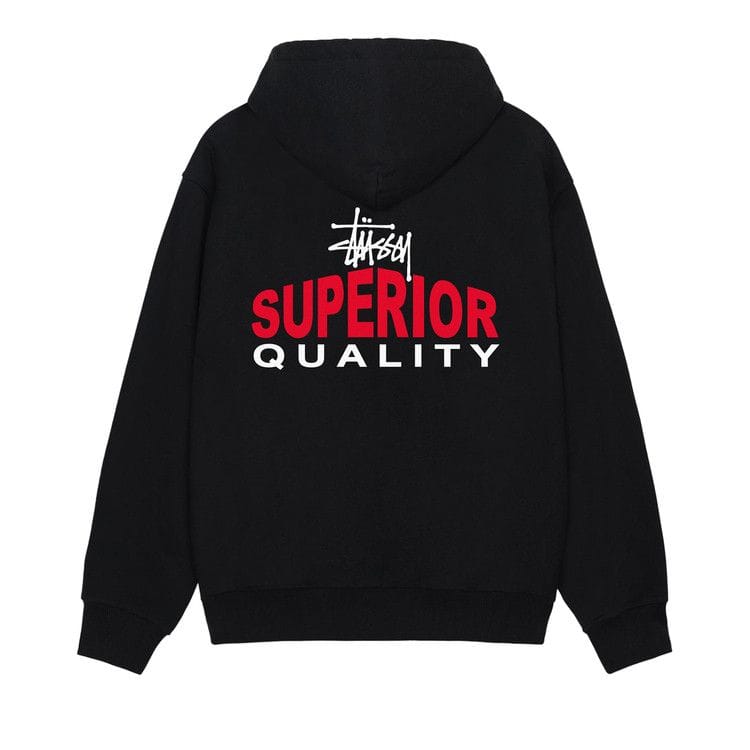 Stussy Superior Quality Zip Hoodie Black