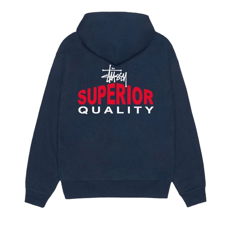 Stussy Superior Quality Zip Hoodie Navy