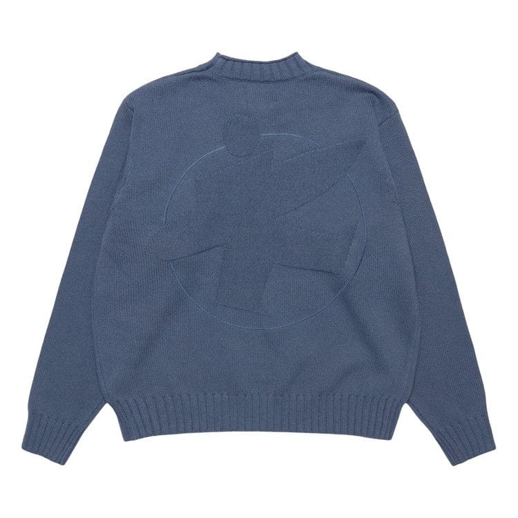 Stussy Surfman Mock Sweater Washed Blue