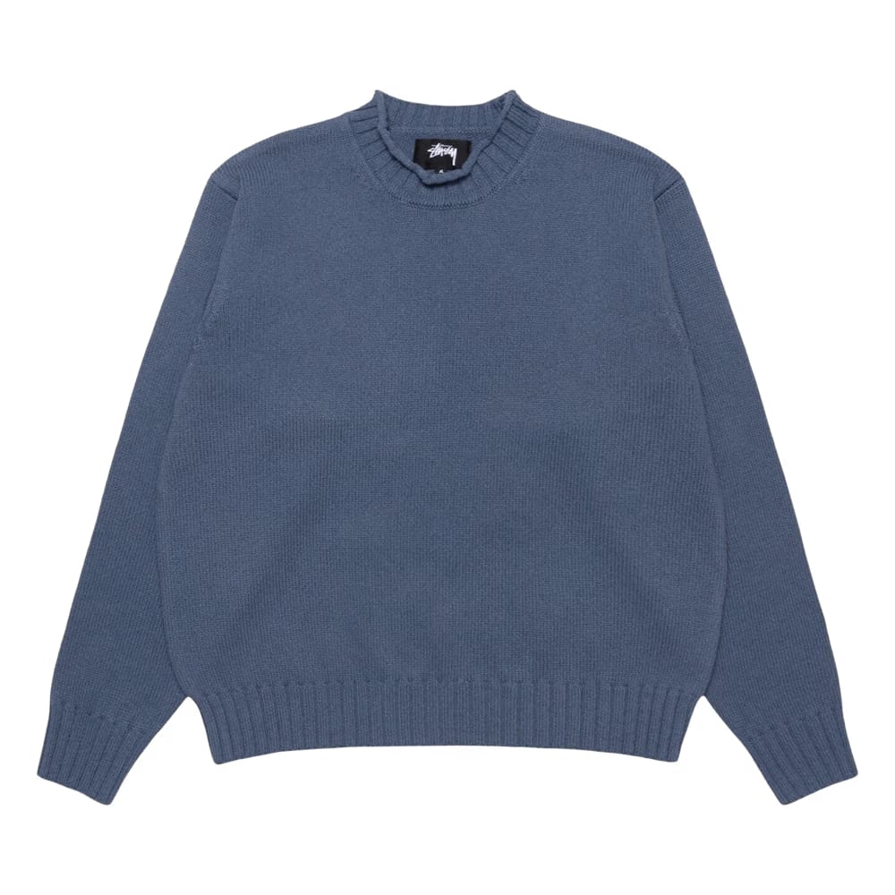 Stussy Surfman Mock Sweater Washed Blue