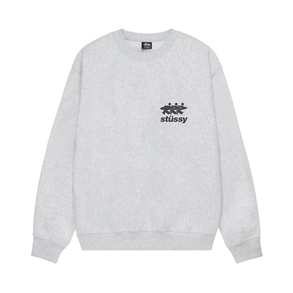 Stussy Surfwalk Crew Ash Heather