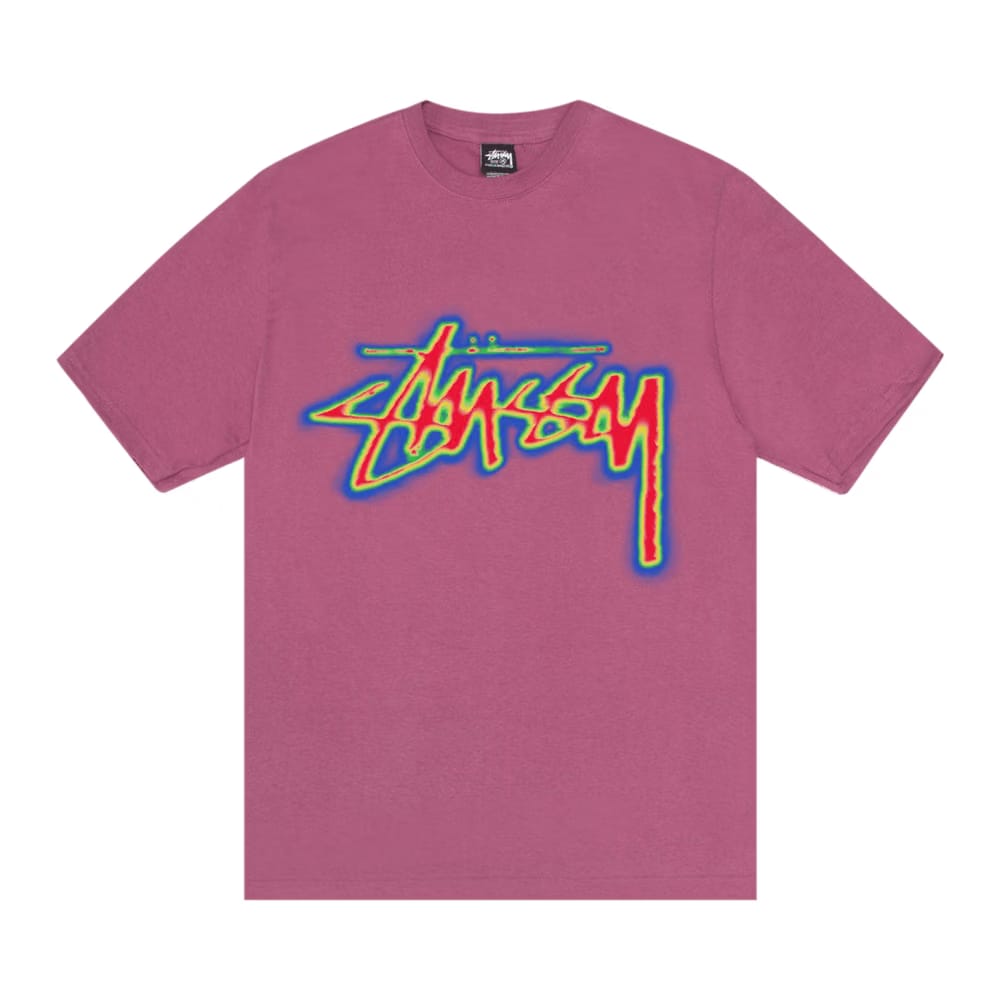 Stussy Thermal Stock T-Shirt Berry