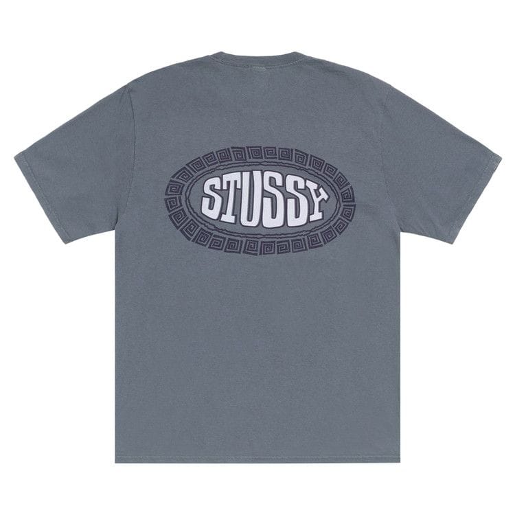 Stussy Tile Oval T-Shirt Pigment Dyed Navy