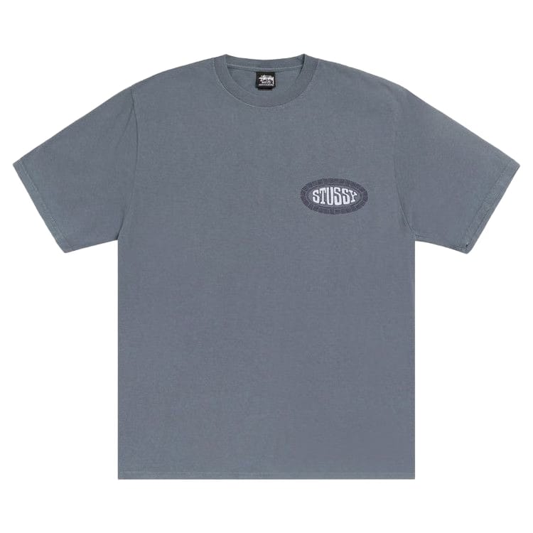 Stussy Tile Oval T-Shirt Pigment Dyed Navy