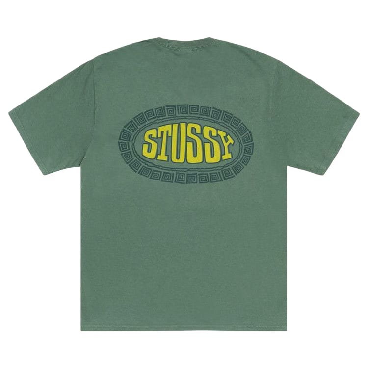 Stussy Tile Oval T-Shirt Pigment Dyed Pine