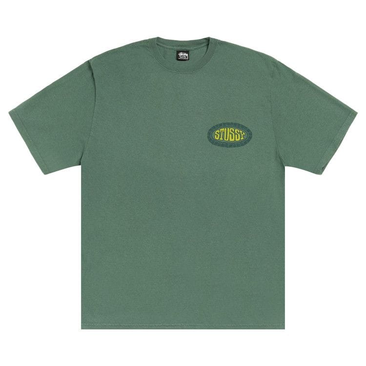 Stussy Tile Oval T-Shirt Pigment Dyed Pine