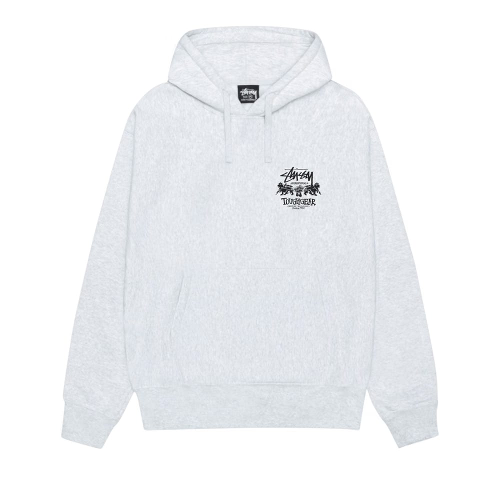 Stussy Tough Gear International Hoodie Ash Heather