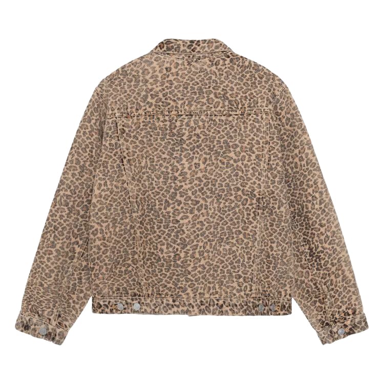 Stussy Trucker Jacket Denim Leopard